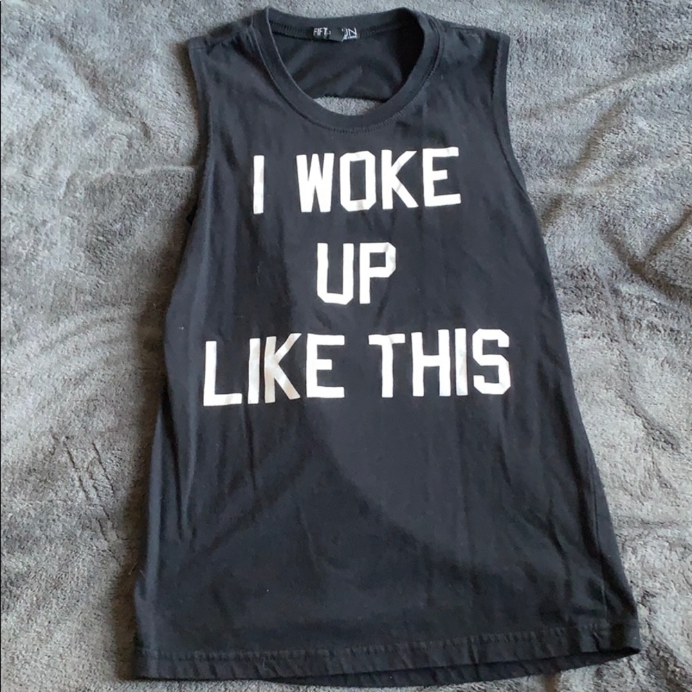 Black tank top